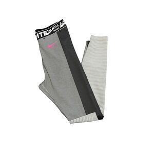 Nike x Off-White Women Grey Black Striped Training Leggings BV8052-010 Medium